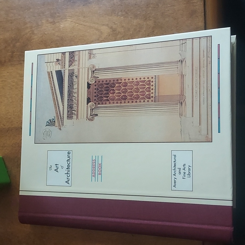 THE art of architecture adress book Avery architectural and fine arts library